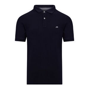 Raging Bull Mens Classic Natural Polo Shirt / Navy